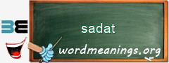 WordMeaning blackboard for sadat